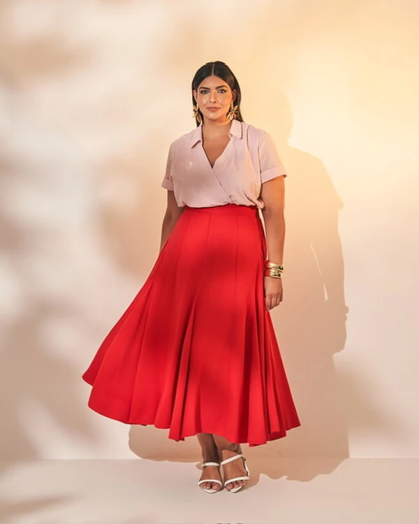 saia midi evase quebela