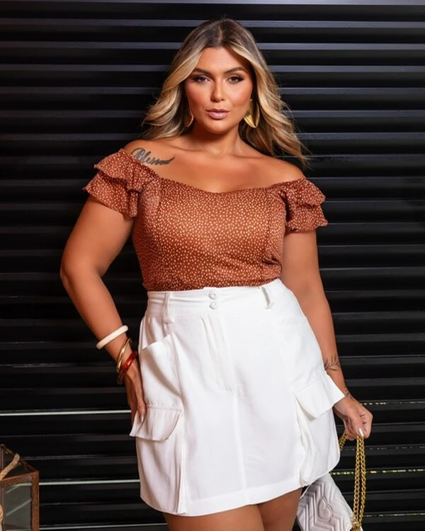 Pre venda blusa cigana crepe com lurex mr fr