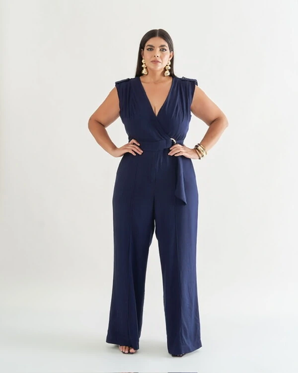 macacao transpasse em linho quebela