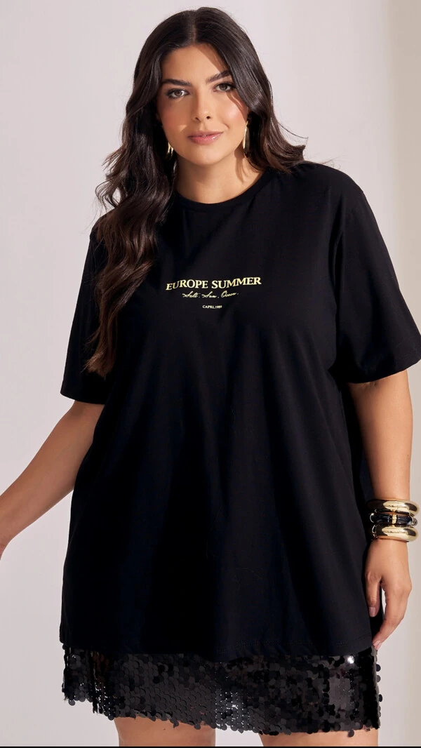 t shirt algodao over collab kayla