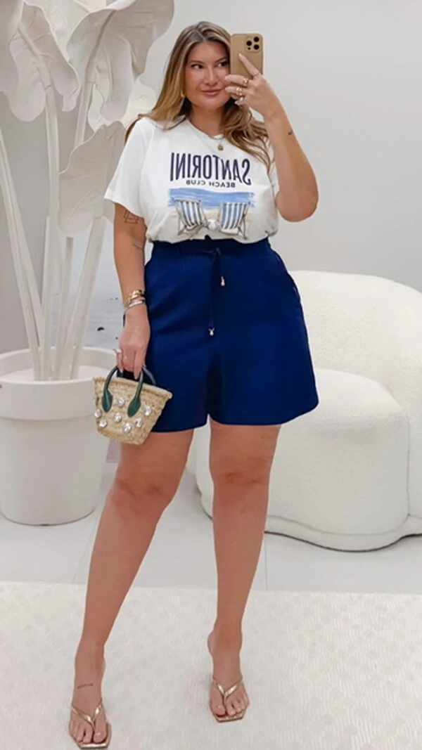 t shirt santorini algodao malha quebela