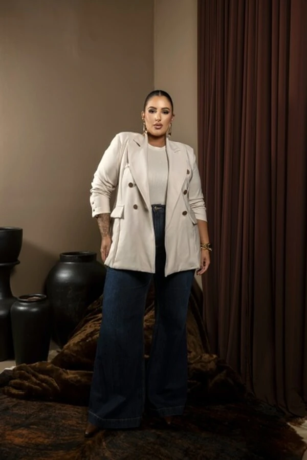 pre venda calca jeans flare divas