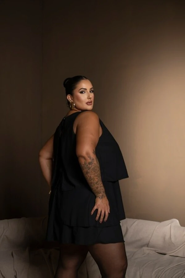 pre venda vestido macaquinho camadas divas