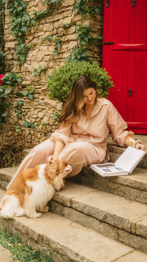 calca reta liocel forro de shorts collab kayla