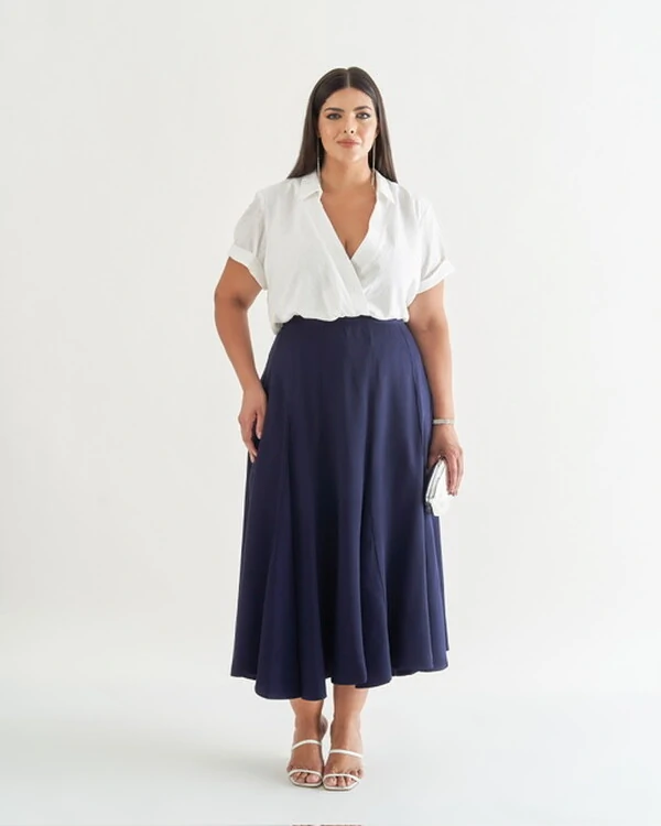 saia midi evase quebela