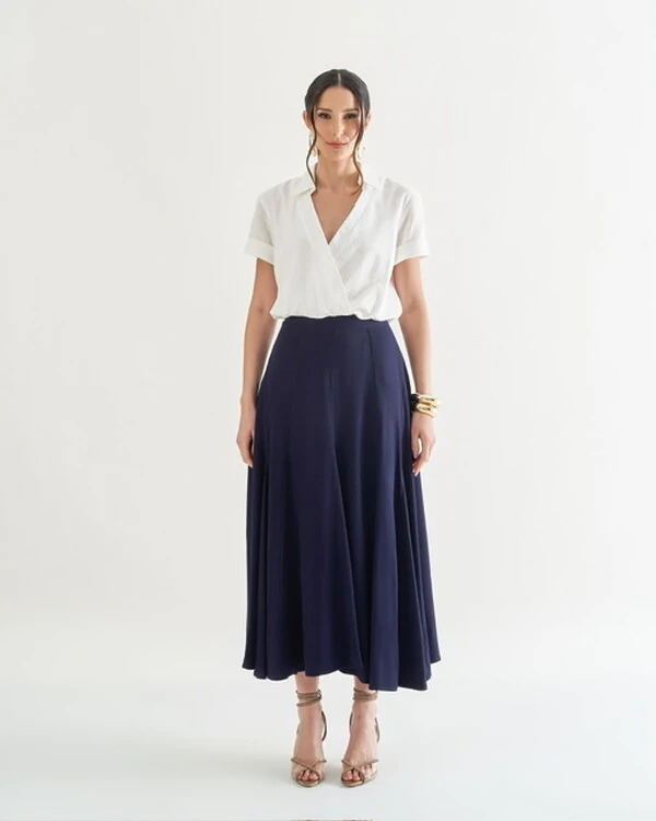 saia midi evase quebela