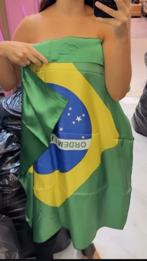 lenco cetim bandeira do brasil