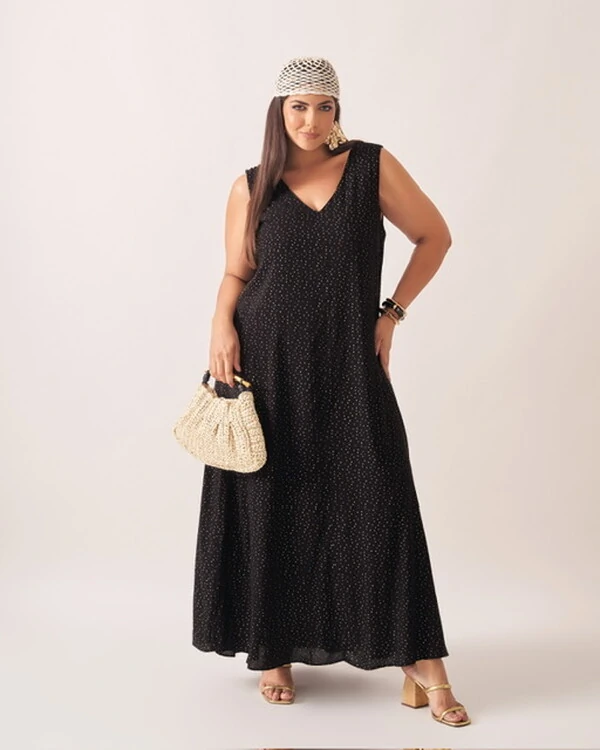 Vestido karen midi viscose kayla