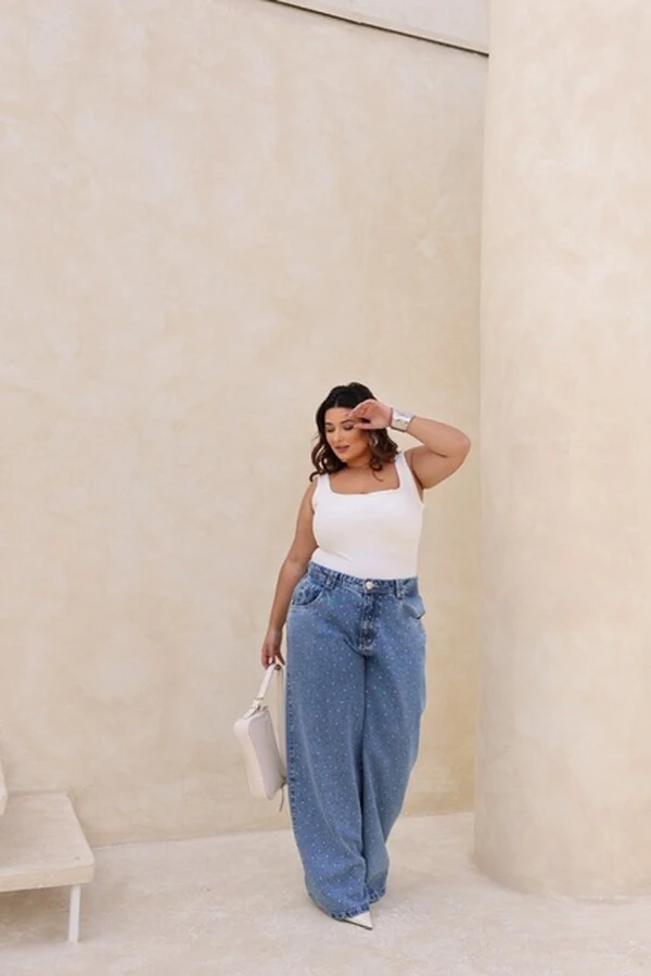 calca jeans widleg strass f provador