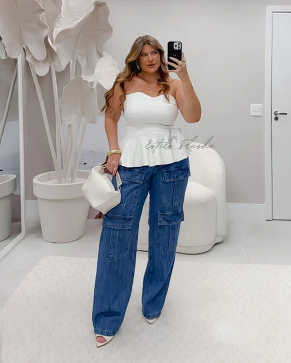 blusa peplum tricot modal planet provador