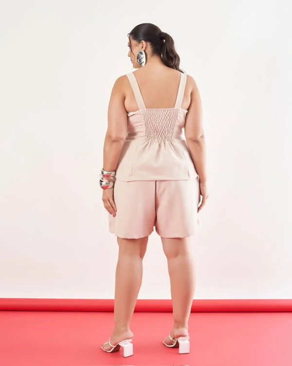 Blusa alfaiataria com botoes bolso fake Bell kayla