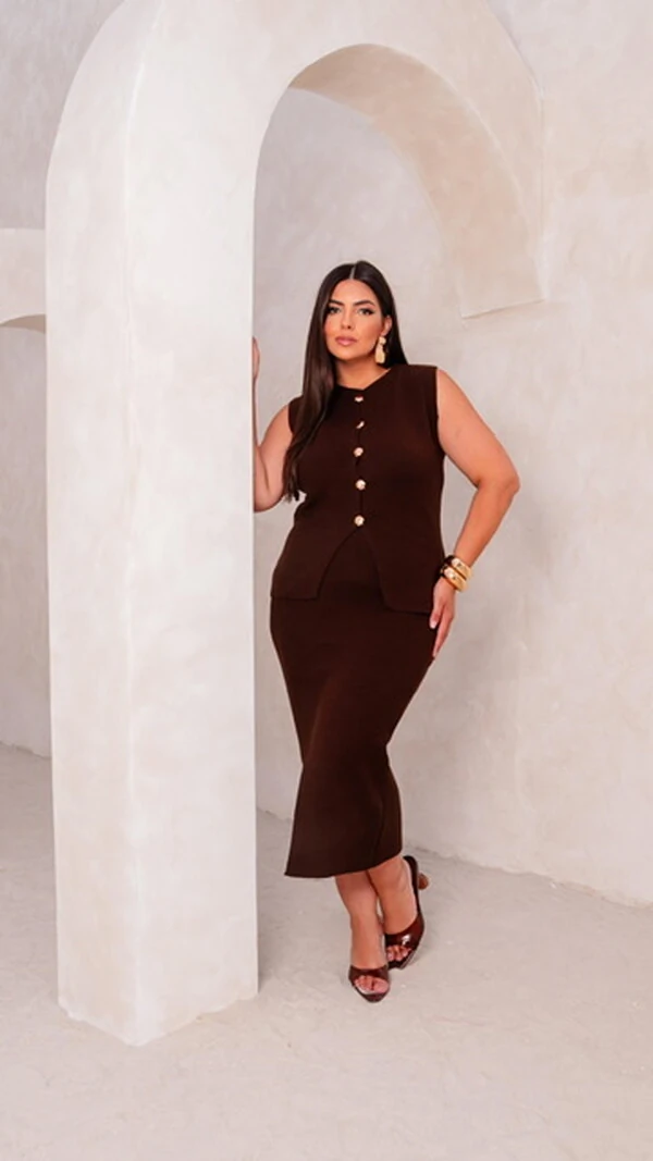 Colete botoes tricot modal planet