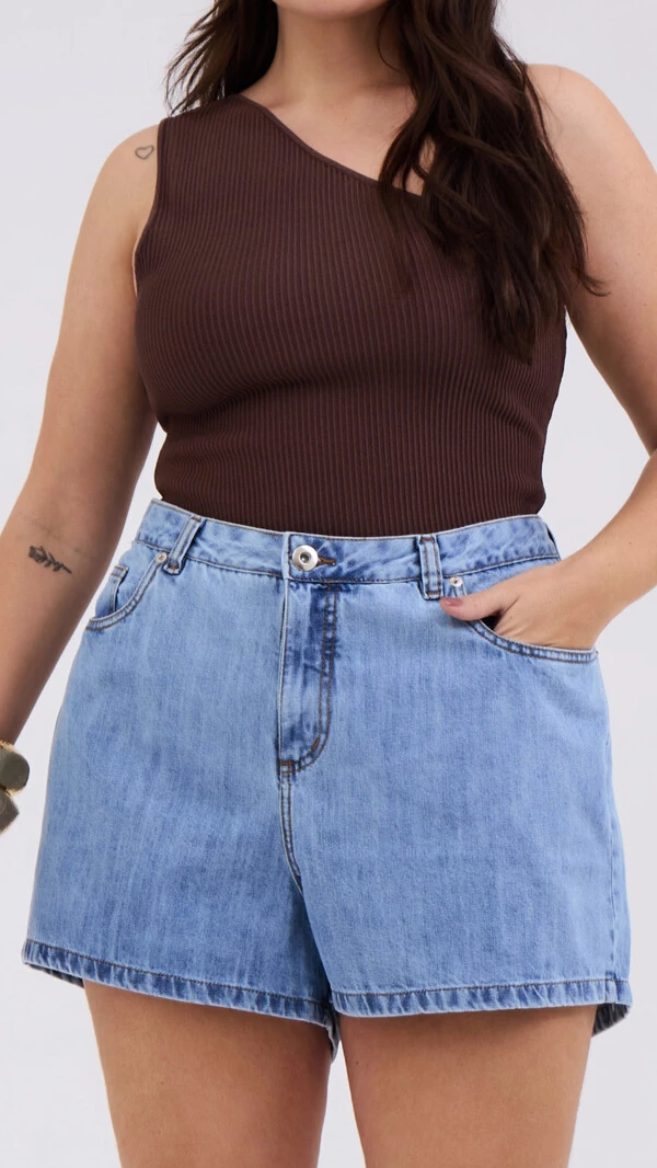 shorts jeans comfort azul izzat