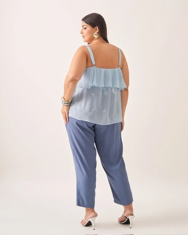 Blusa regata jabour cibele crepe kayla