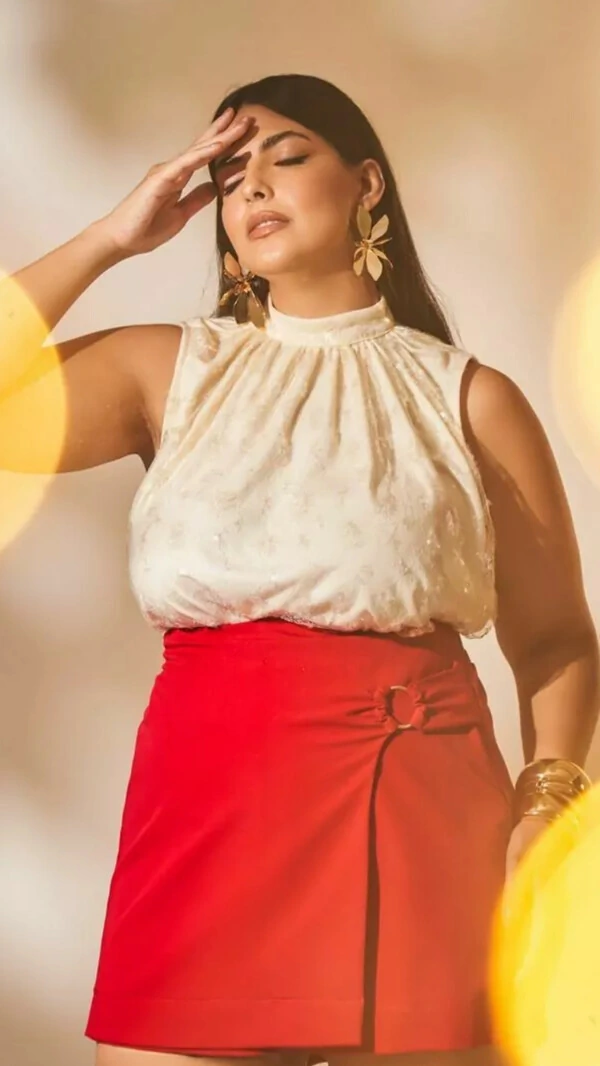 shorts saia fivela lateral alfaiataria quebela