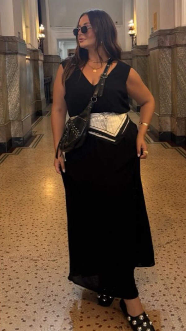 Vestido karen midi viscose kayla