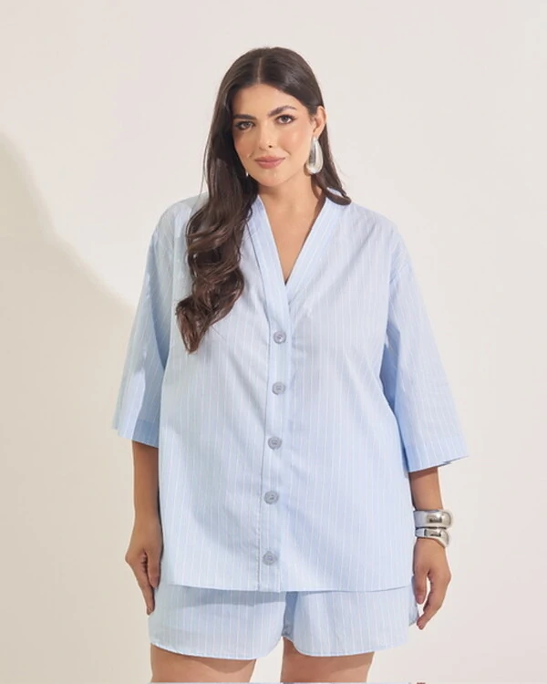 camisa jelly stripes botoes tingidos kayla