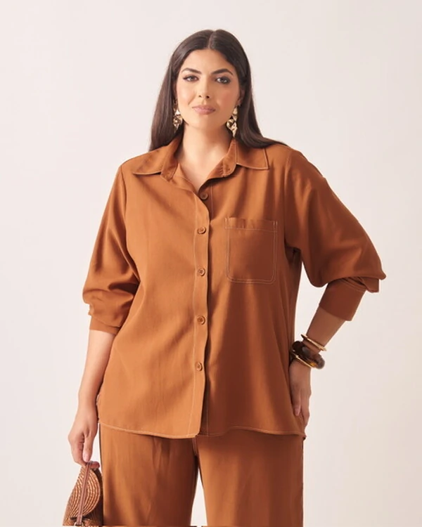 camisa moema alfaiataria viscose e costura prespontada kayla