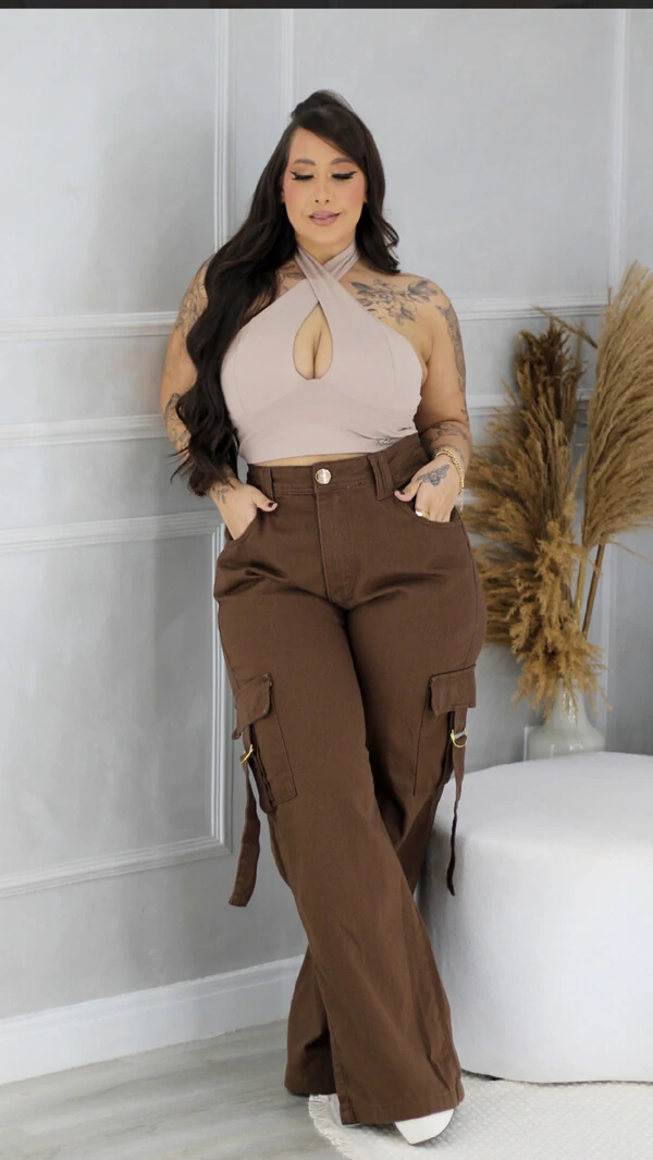 calca jeans montain cargo