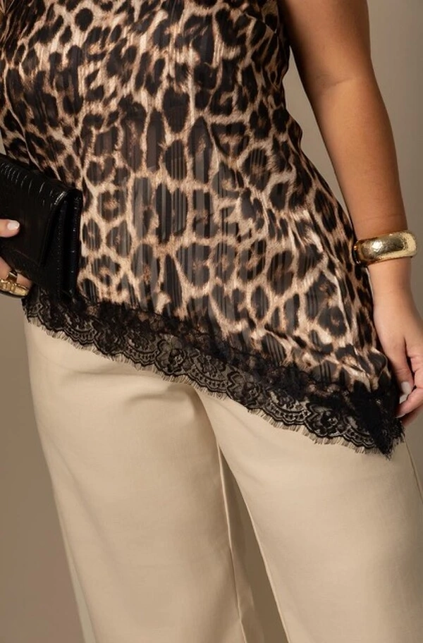 pre venda regata animal print assimetrica tellos