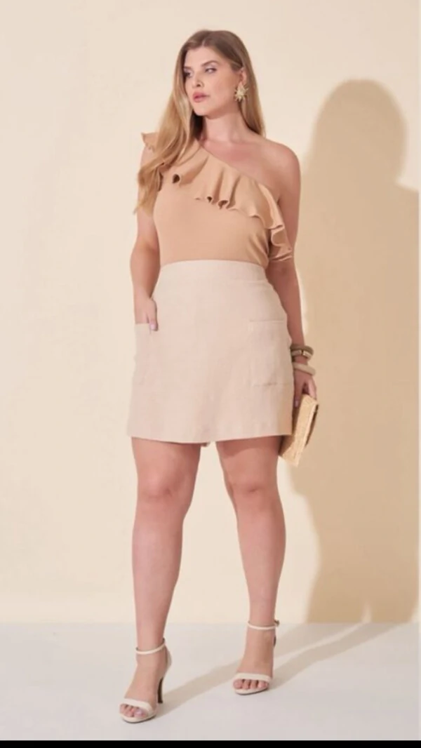 Shorts saia fa alfaiataria algodao kayla