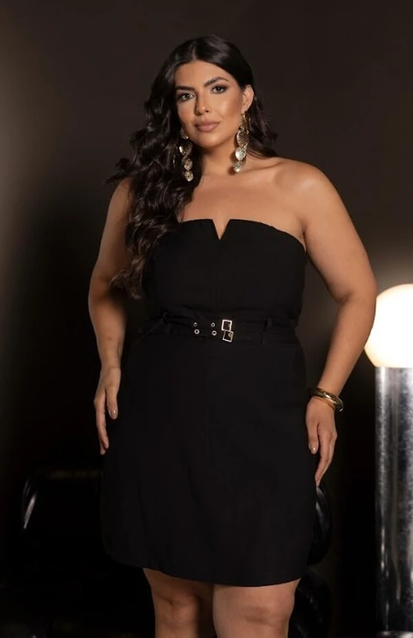 pre venda vestido liso 2 fivelas divas