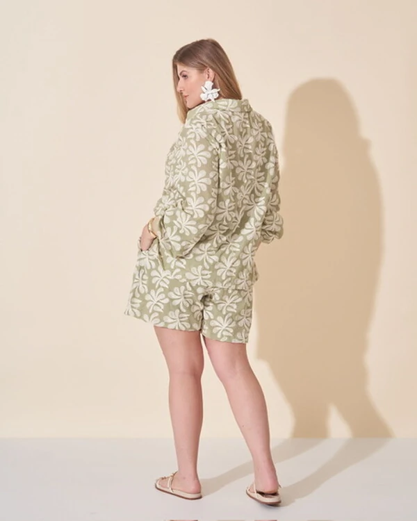 shorts bordado em algodao kayla