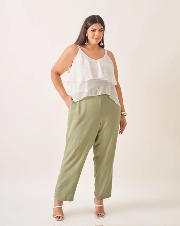 Blusa regata jabour cibele crepe kayla