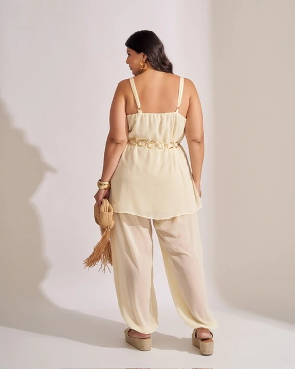 Blusa alongada regata viscose kayla