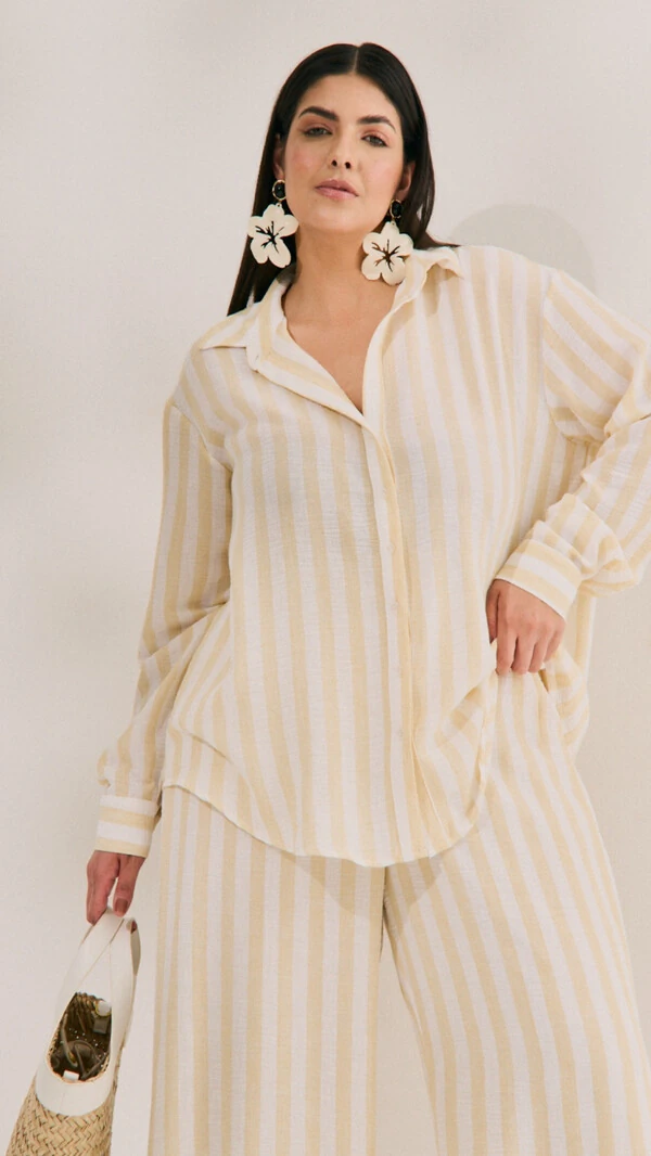 Conjunto stripes euro golden quebela