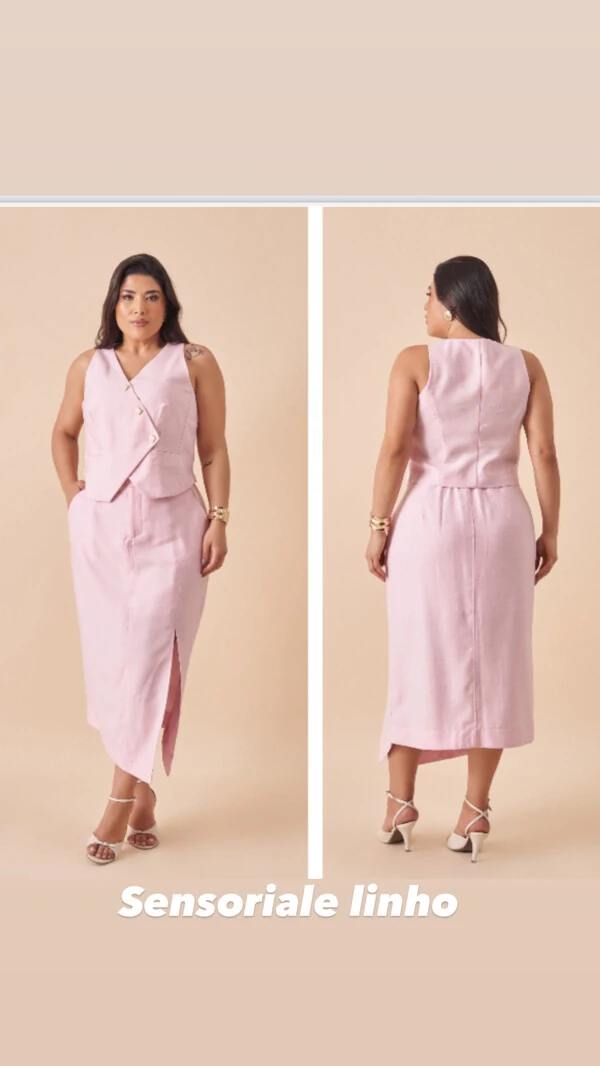 Colete tami sensoriale linho botoes upper