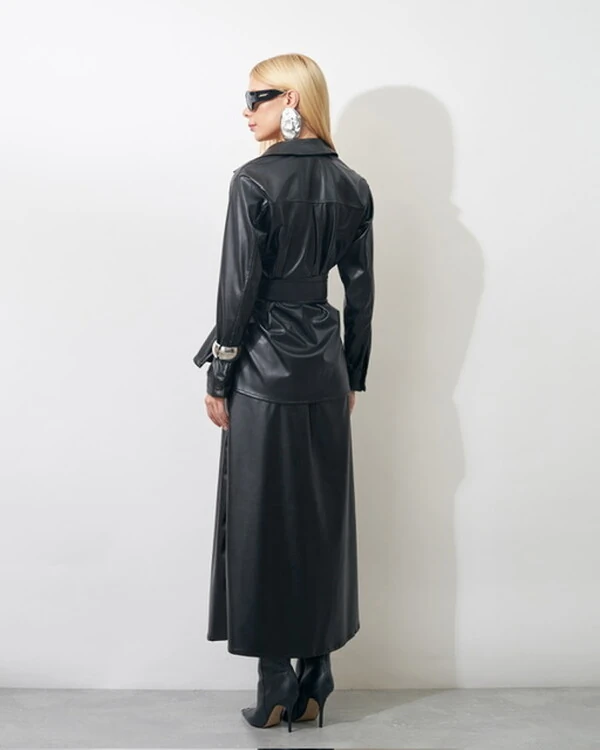 camisa courino com bolso over kayla