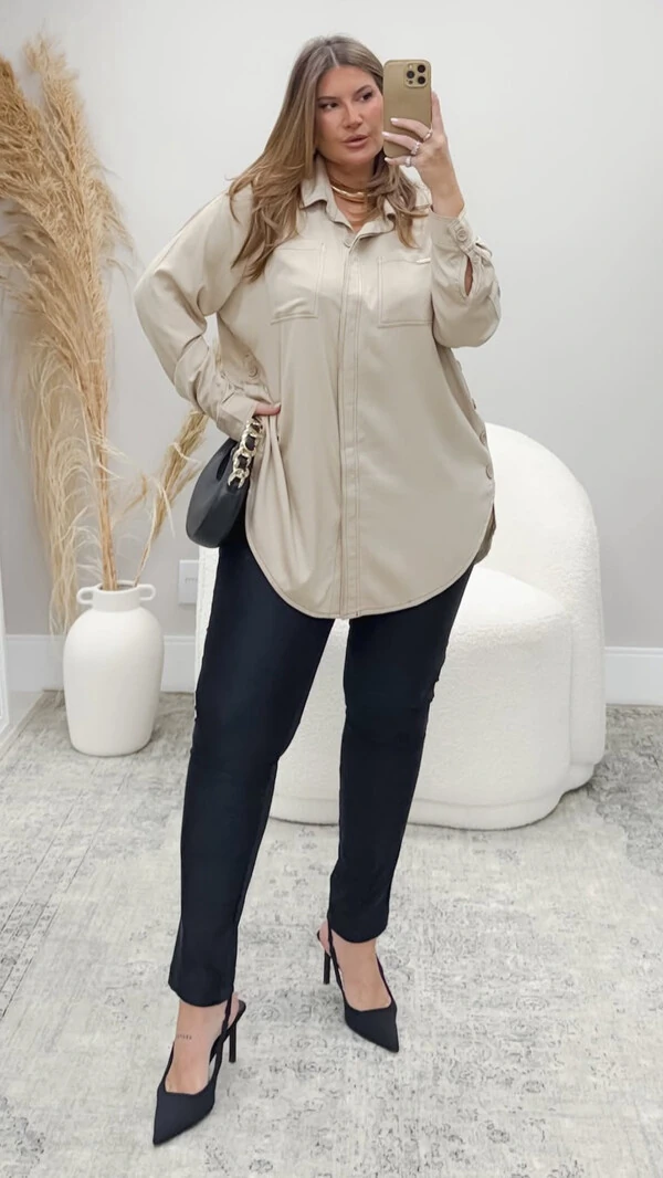 pre venda camisa over viscose sarjada rosamili