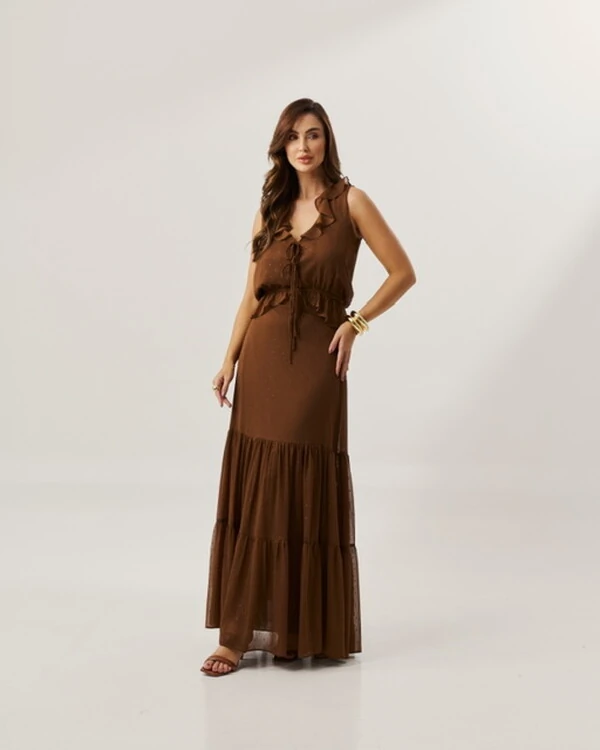 conjunto em crepe ggt com lurex chuvisco quebela