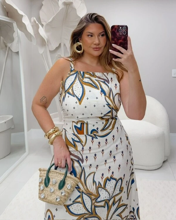 Pre venda vestido naturale marianina