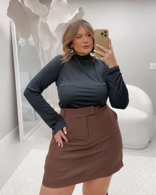 pre venda conjunto crepe alfaiataria blazer e saia shorts rosamili