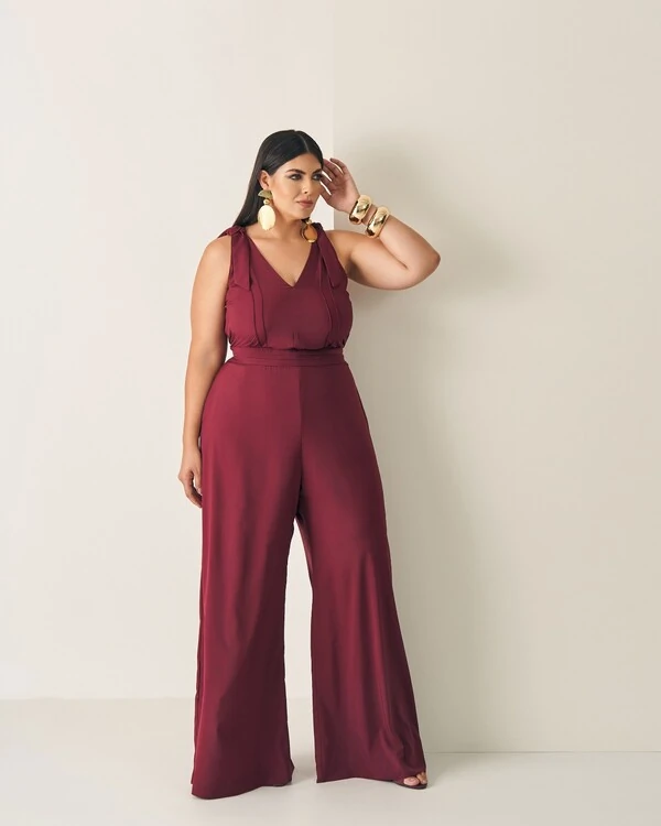 macacao decote v com argola ombro quebela