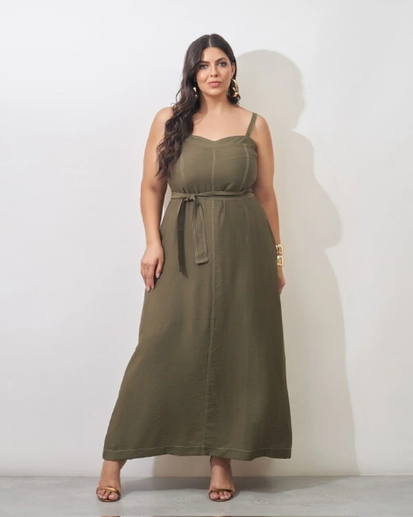 vestido viscose poliamida prespontado faixa elisabeth kayla