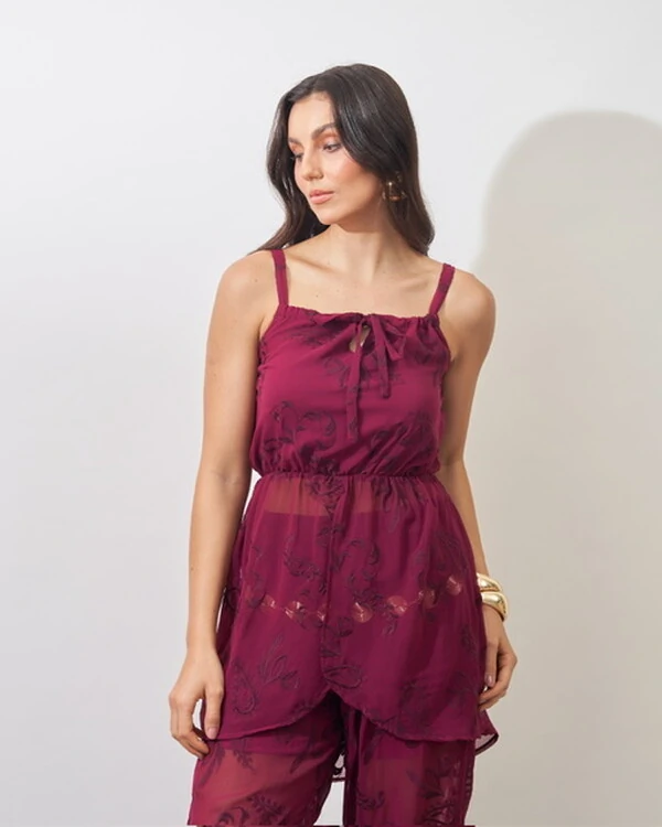 regata em crepe trabalhada com ajuste juli kayla