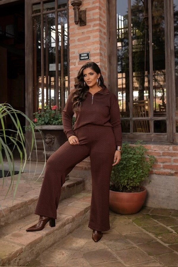 pre venda conjunto blusa e calca tricot divas