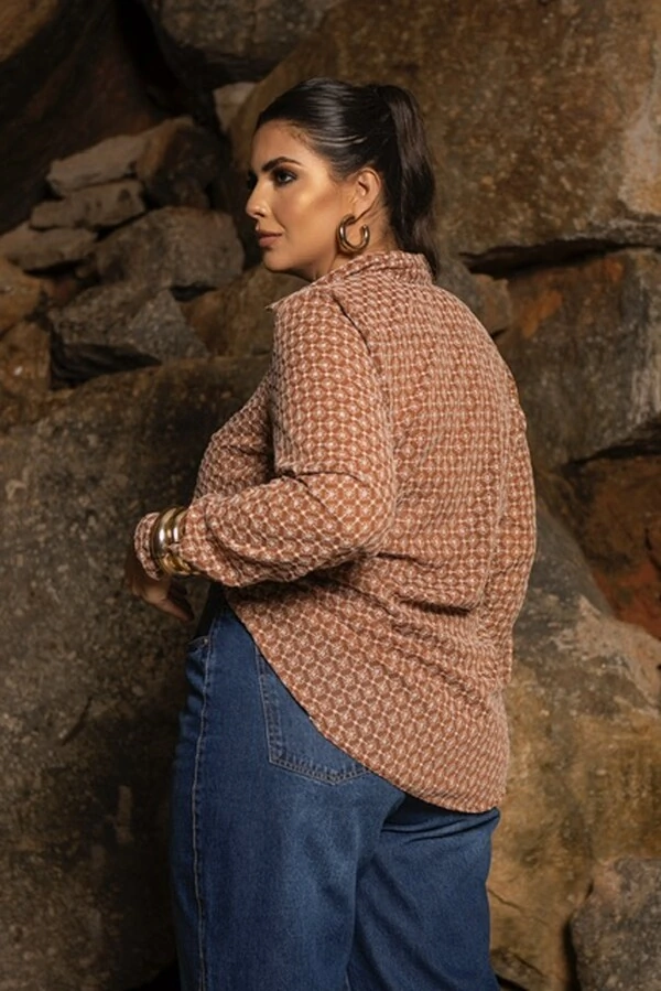 pre venda camisa texturizada bordada season divas