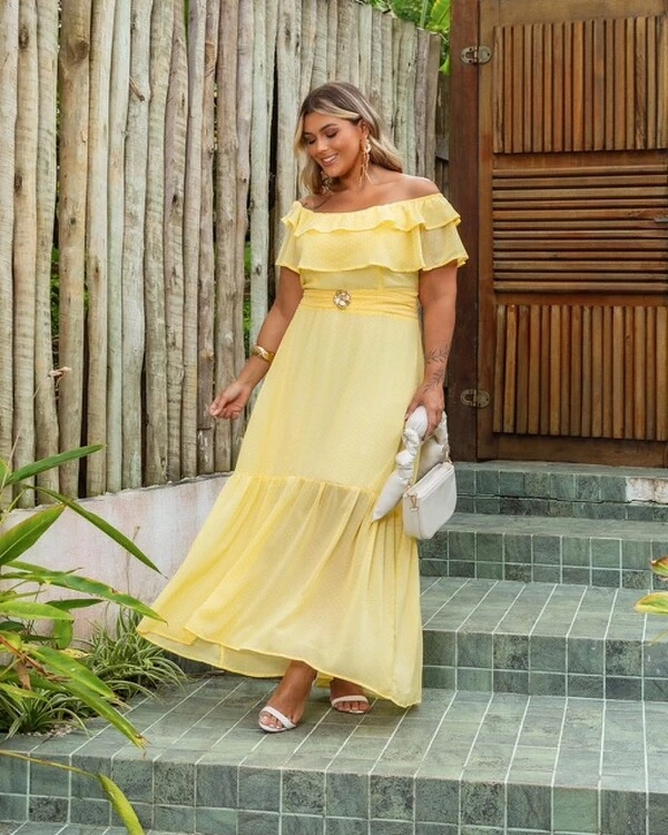 pre venda vestido longo poa fabiola mr fr