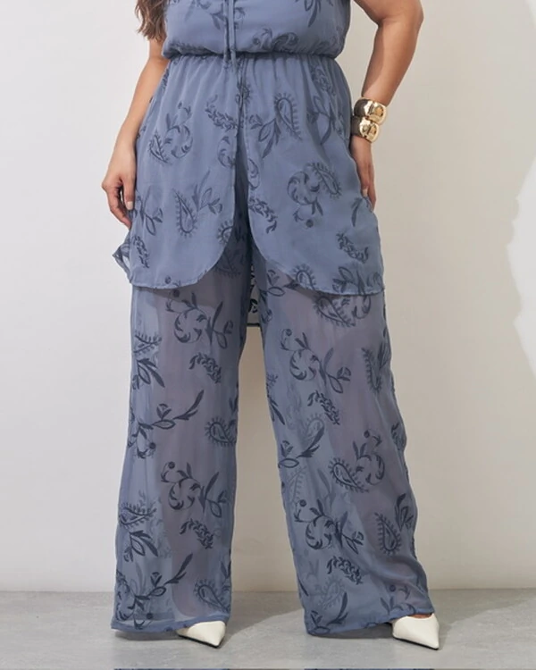 calca crepe com forro de shorts crepe trabalhado juli kayla