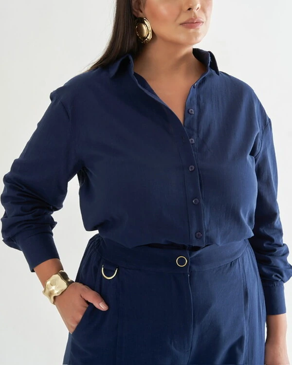 conjunto camisa e calca linho quebela