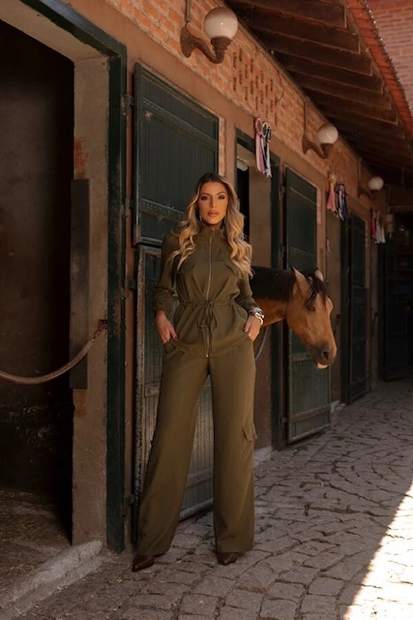 pre venda conjunto parka com calca cargo divas
