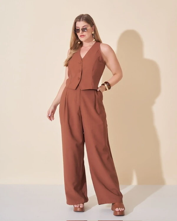calca alfaiataria viscose nature kayla
