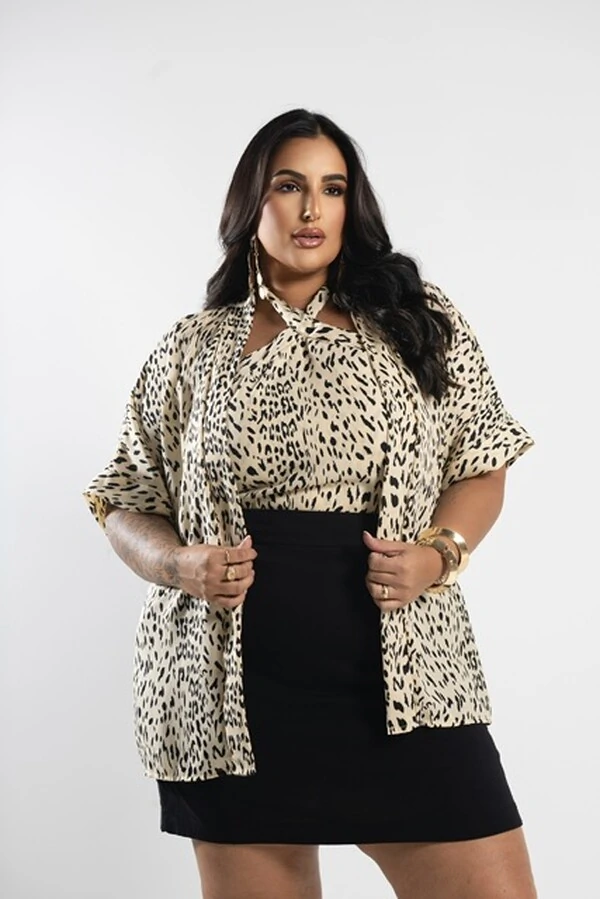 pre venda kimono animal print sutileza milan