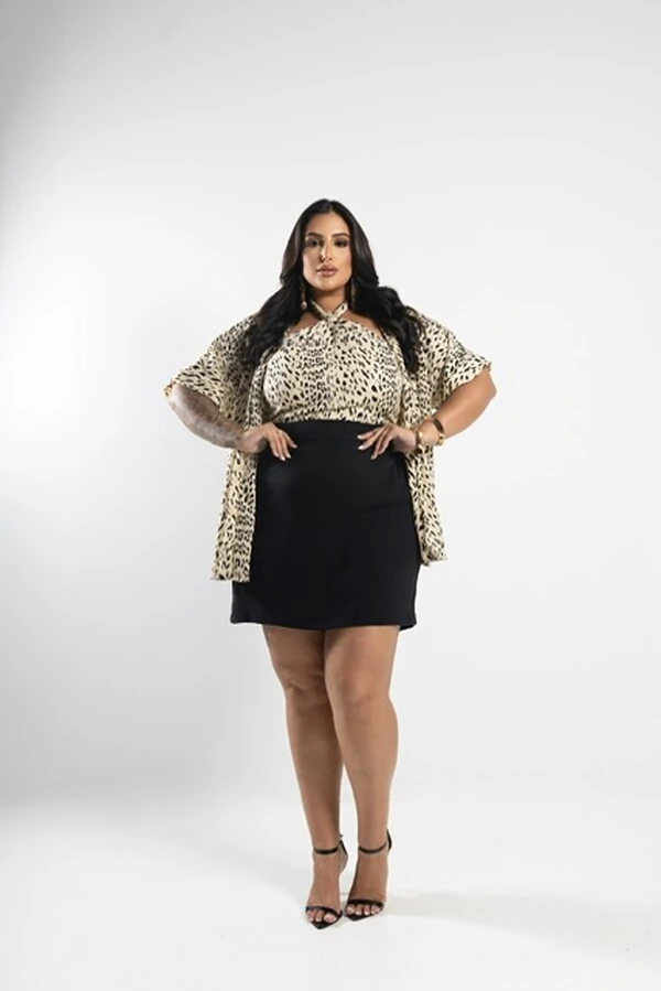 pre venda kimono animal print sutileza milan