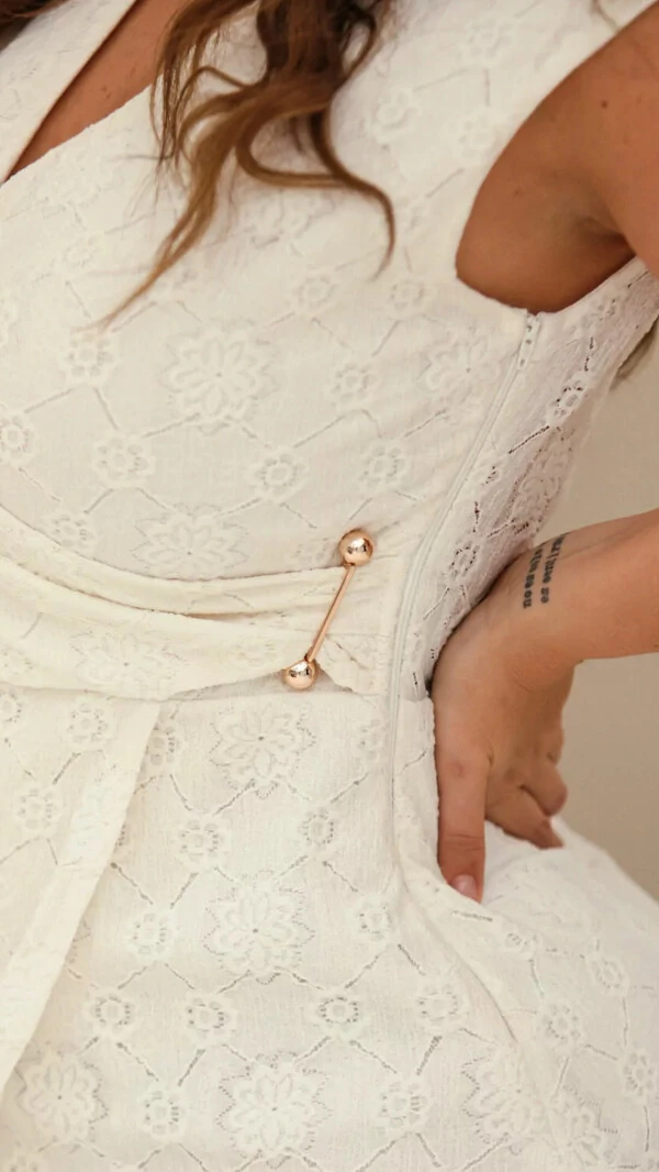 vestido em malha lasie transpasse upper