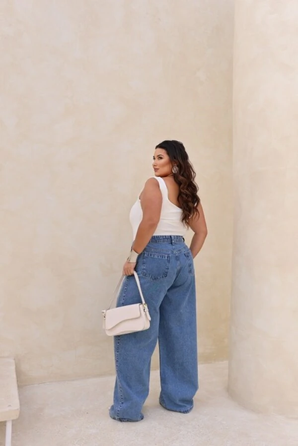 calca jeans widleg strass f provador